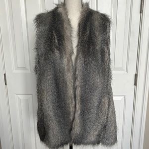 Banana Republic Faux Fur Tunic Vest